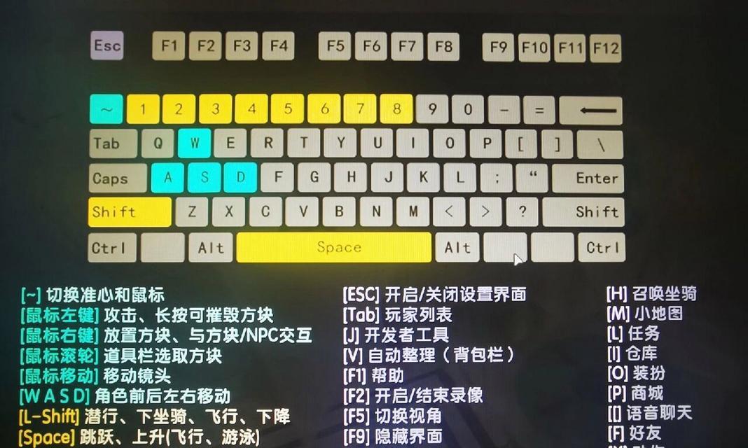电脑版我的世界键盘操作如何调整？